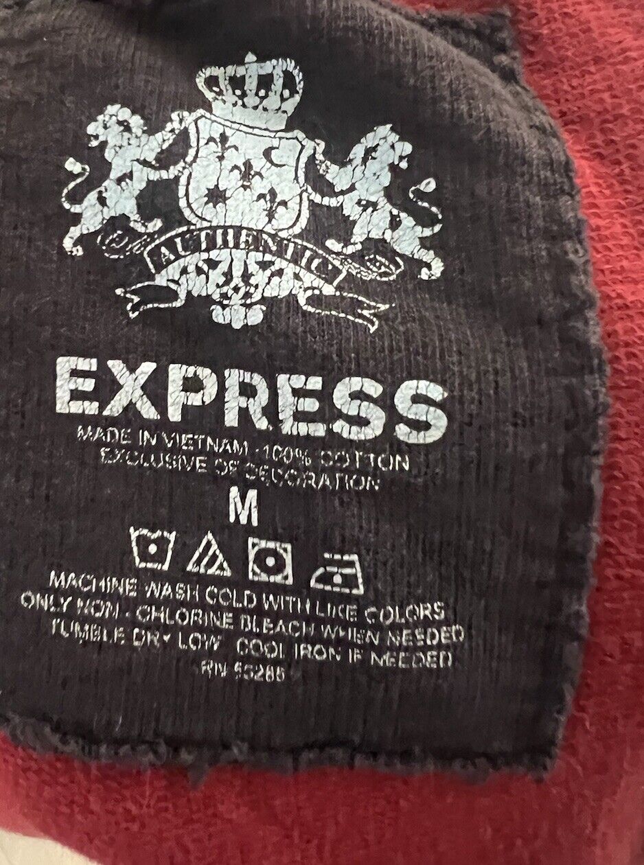 Express Men’s Hooded Zip Up Fleece Size Medium