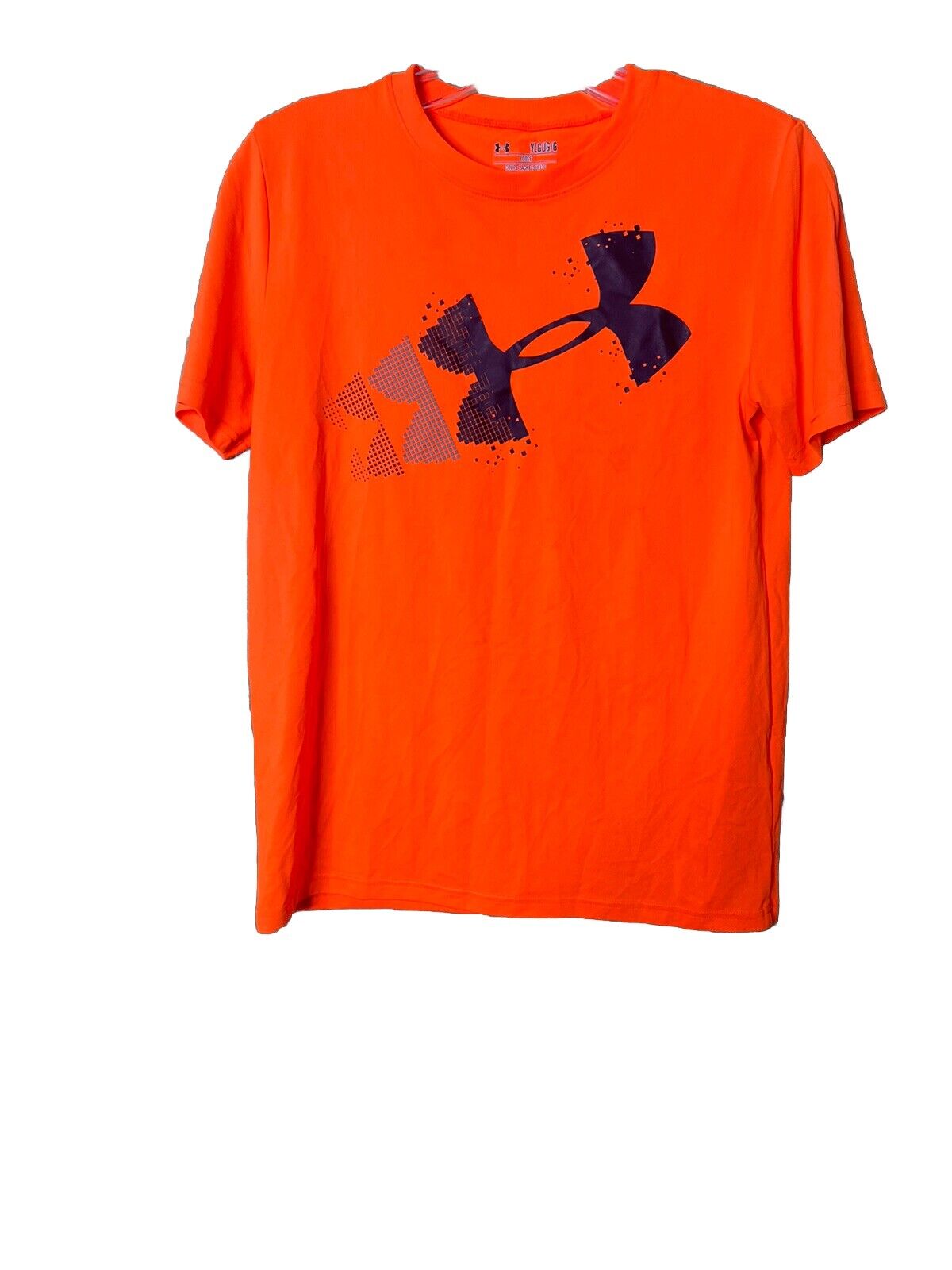 Under Armour Shirt Boys YLG Loose Heat Gear Short Sleeves Crew Neck Logo