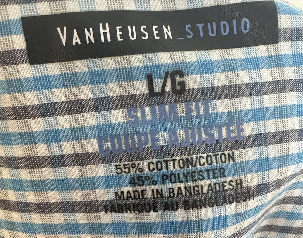van hussen dress shirt Men’s Large Studio Slim Fit