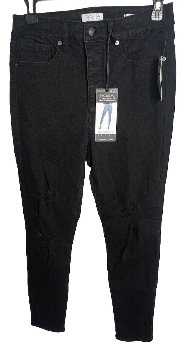 Sofia Jeans by Sofia Vergara Melisa High Rise Flare Various Sizes Black NEW 6