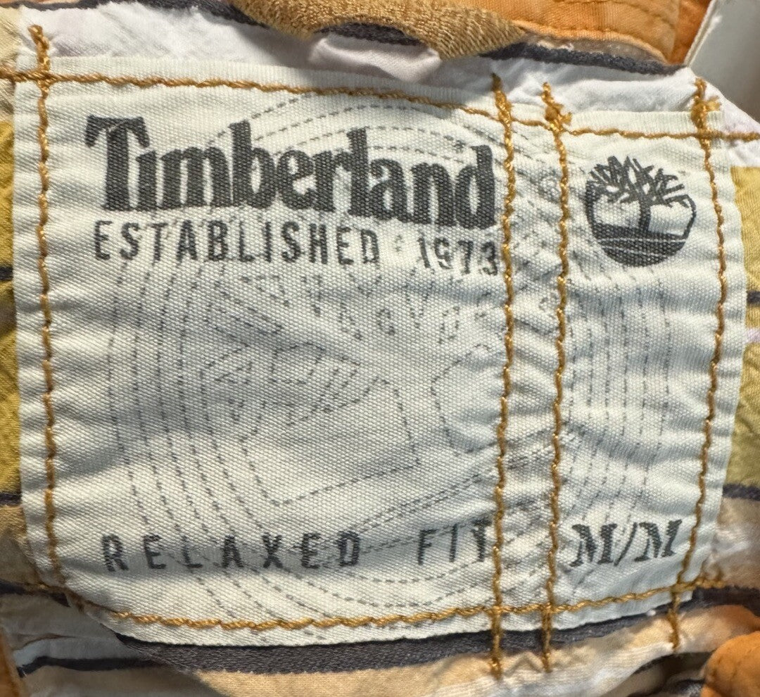 Timberland Men’s Button Down Shirt Blue Plaid medium