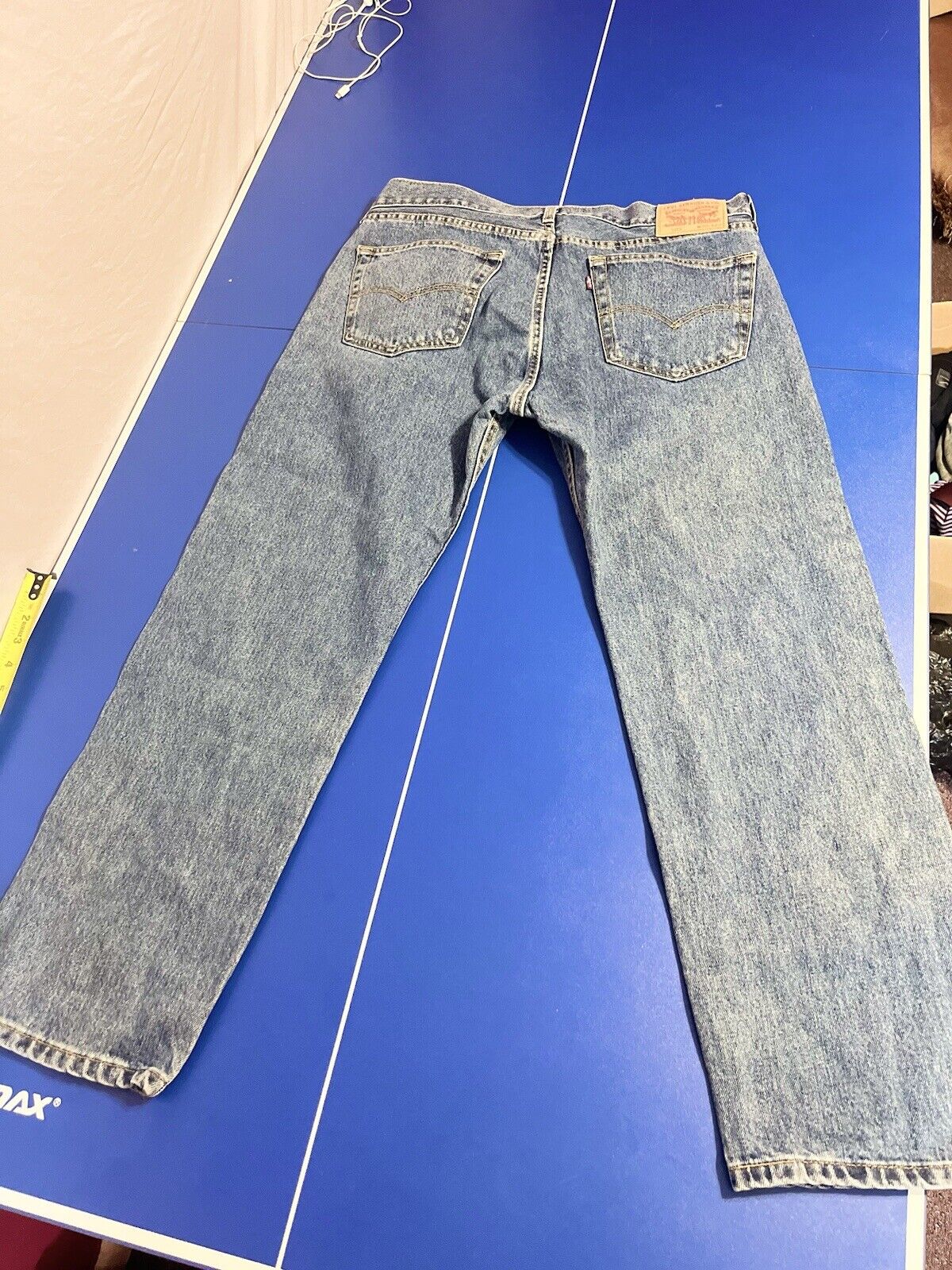 Levis 505 Jeans Mens 36x29 Regular Fit Straight Medium Wash Denim