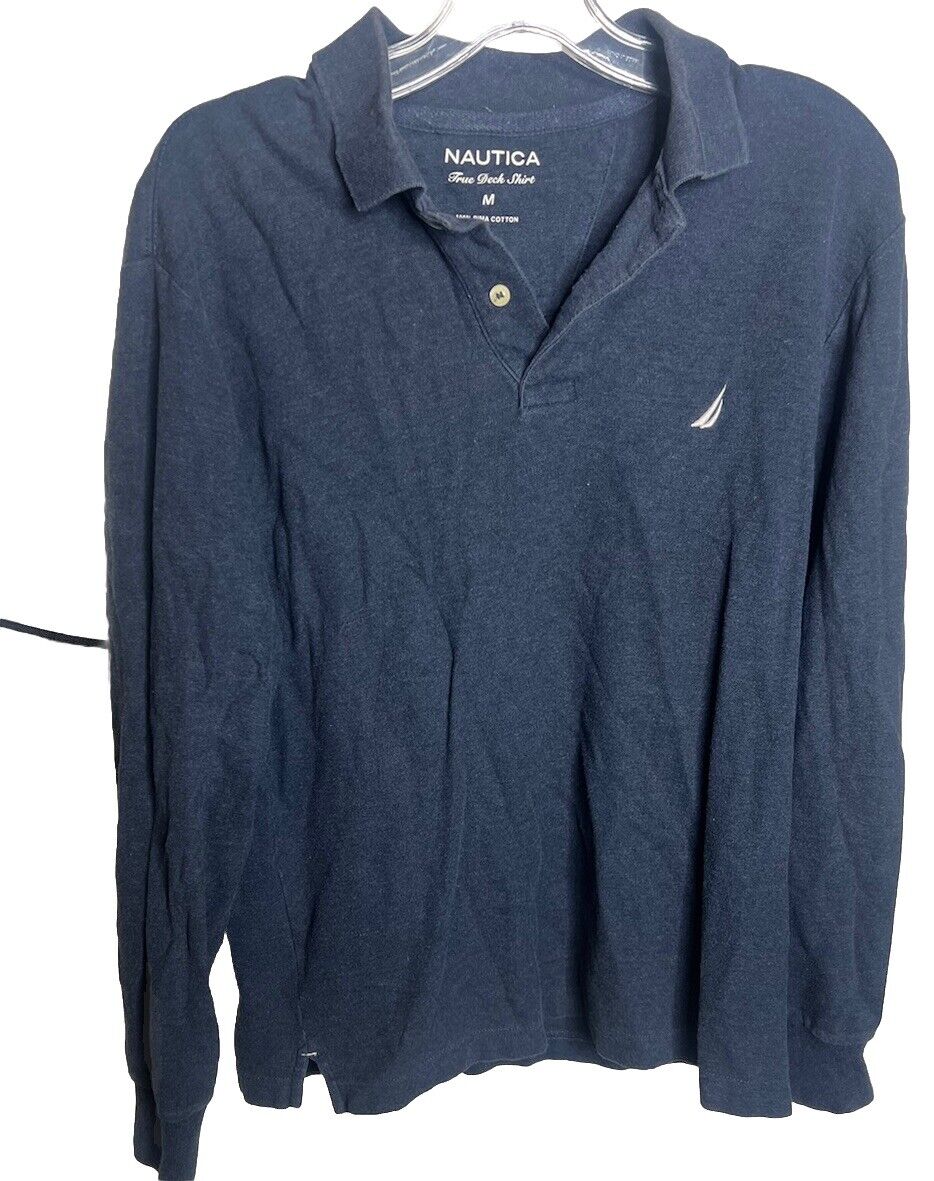 Nautica Performance Deck Shirt Men's Size Medium Short Sleeve Polo