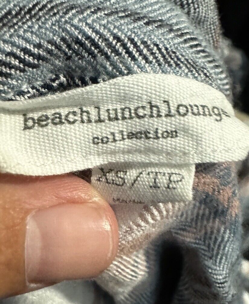 Beach Lunch Lounge Collection Womens MultiColor Plaid Button Down Shirt Small