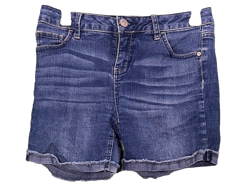 JUSTICE DENIM CLASSIC SHORT MEDIUM WASH SIZE 16