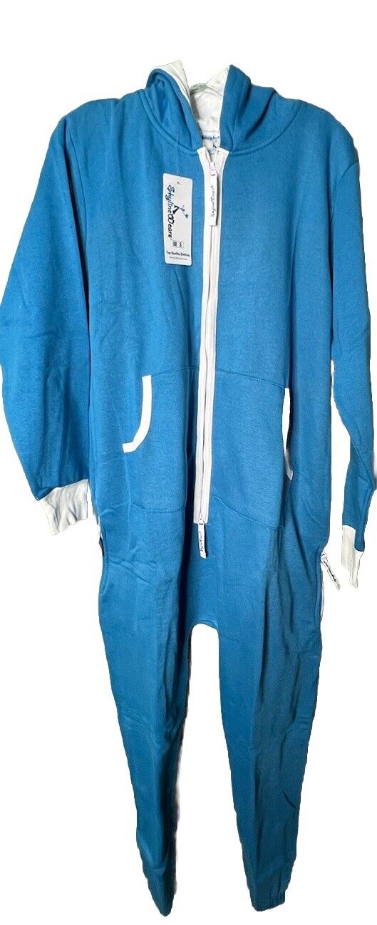 Skyline Wears Hooded One Piece Sleepwear Pajamas Non Footed Adult Sz Small
