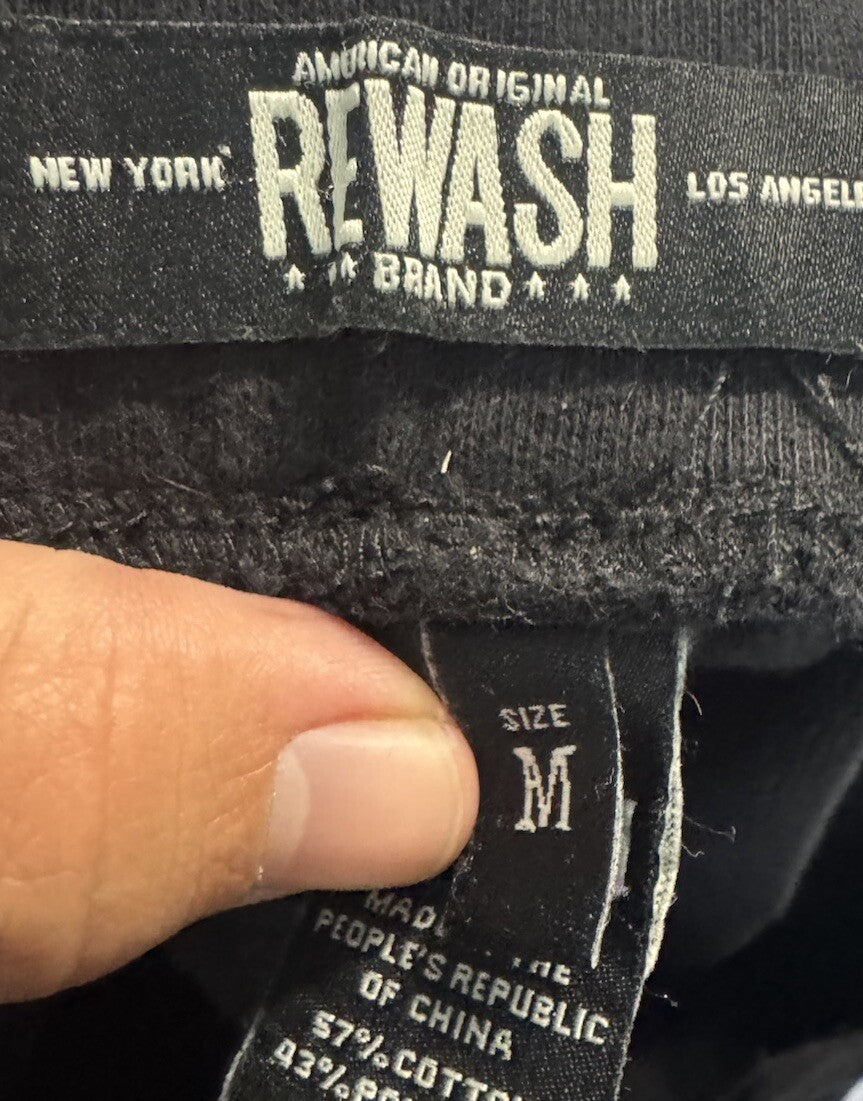 Rewash Brand Black Cargo Jogger Pants M