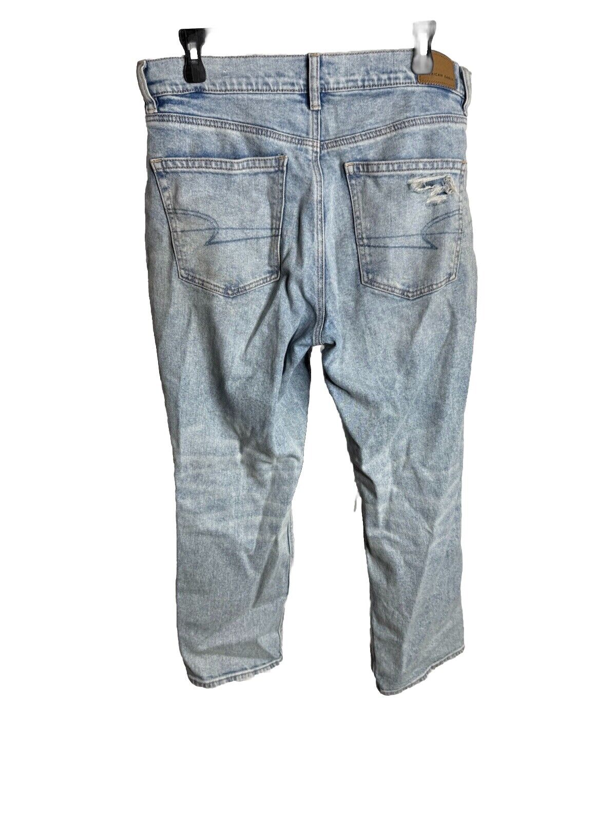 American Eagle Jeans Sz 8 Short Womens Blue Stretch Pants High Rise Jegging