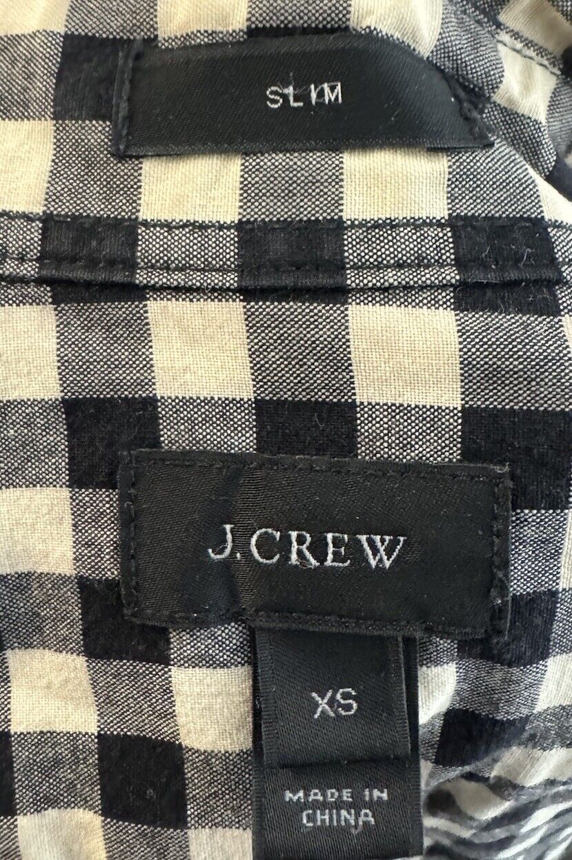 J. CREW Button Down Shirt Plaid Cotton XS