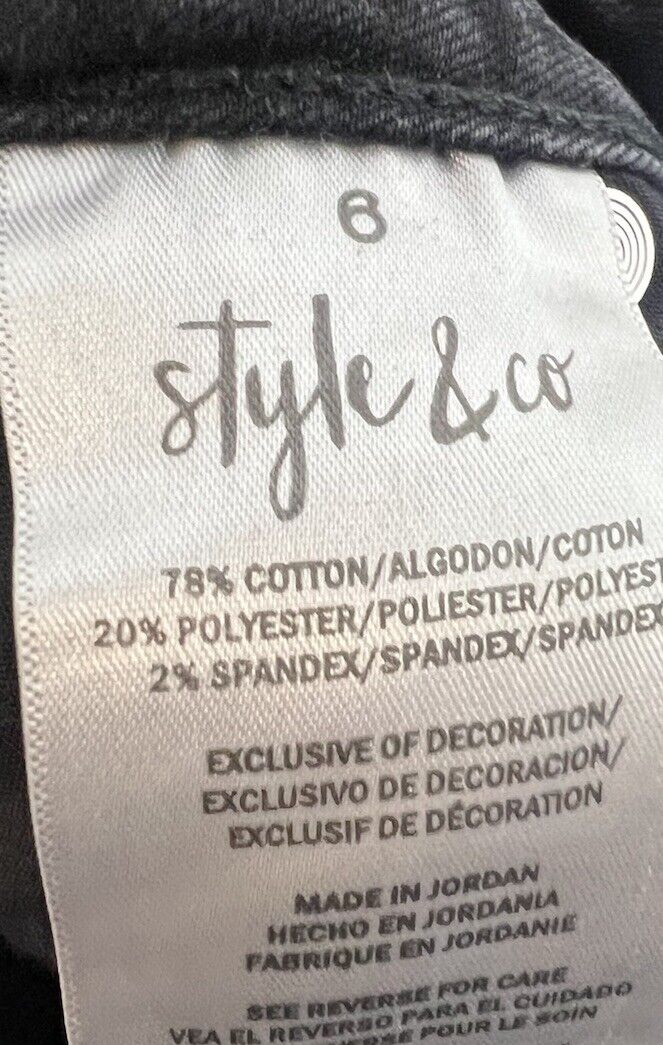 Style & Co Wide-Leg Cropped Jeans Size 6
