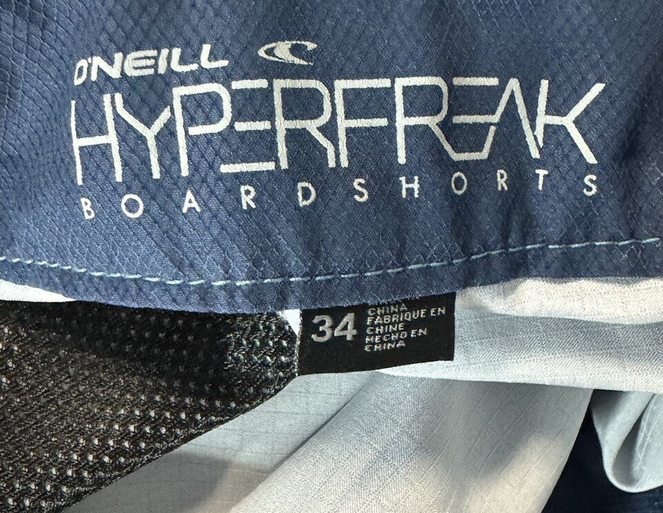 O'neill Shorts Mens 34 Hyperfreak 9" Board Swim Casual Preppy Surf Logo