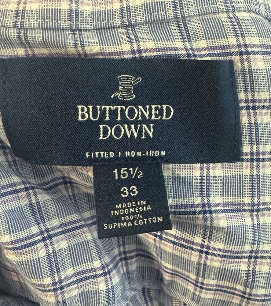 Buttoned Down Brand Long Sleeve Collared Shirt Men 15.5 33