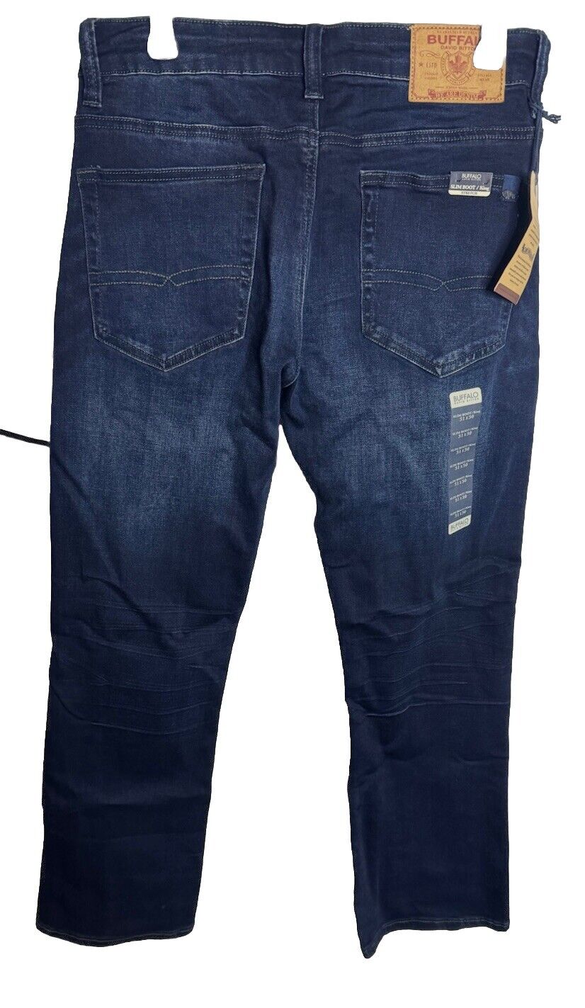 Buffalo David Bitton We Are Denim Ben Relaxed Tapered Dark Wash Men's 31x30