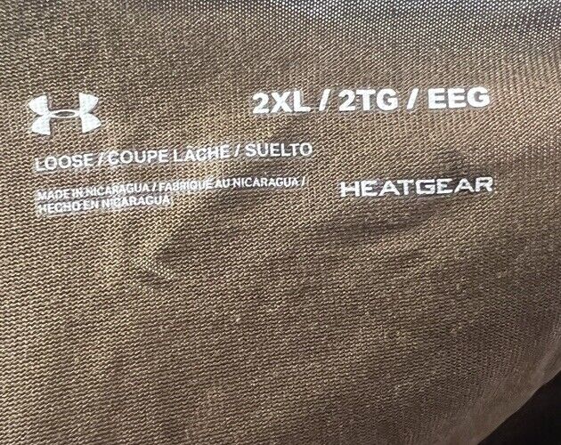 Under Armour 2XL UA Heat Gear Long Sleeve Shirt Loose Fit Stretch