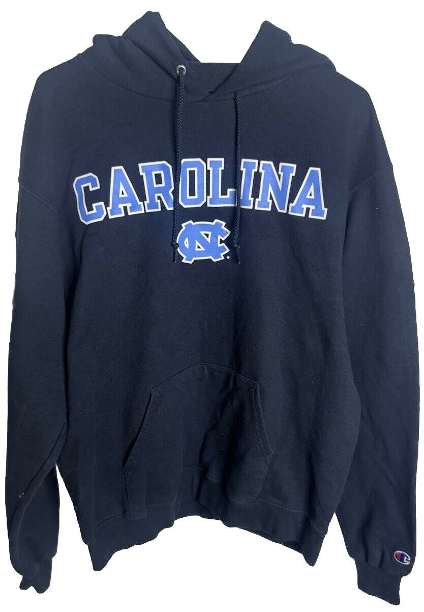 Champion Men's Crew Logo Hoodie- LARGE