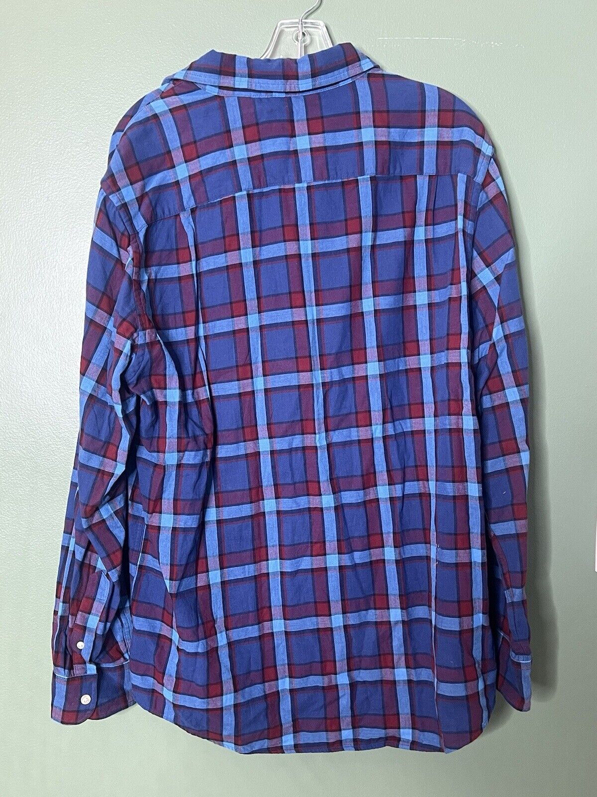 Champs Blue And Red button down shirt size Large