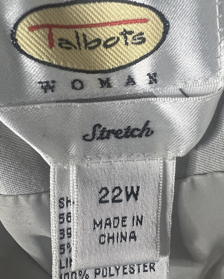 Talbots Pants Women Size 22W Straight Leg Pant Stretch Casual