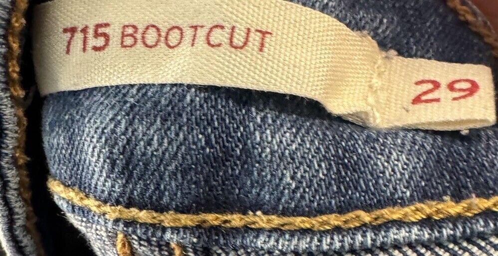 Levi’s 715 Boot Cut Women’s Mid Rise Jeans Denim Blue Wash Size: 29 X 32
