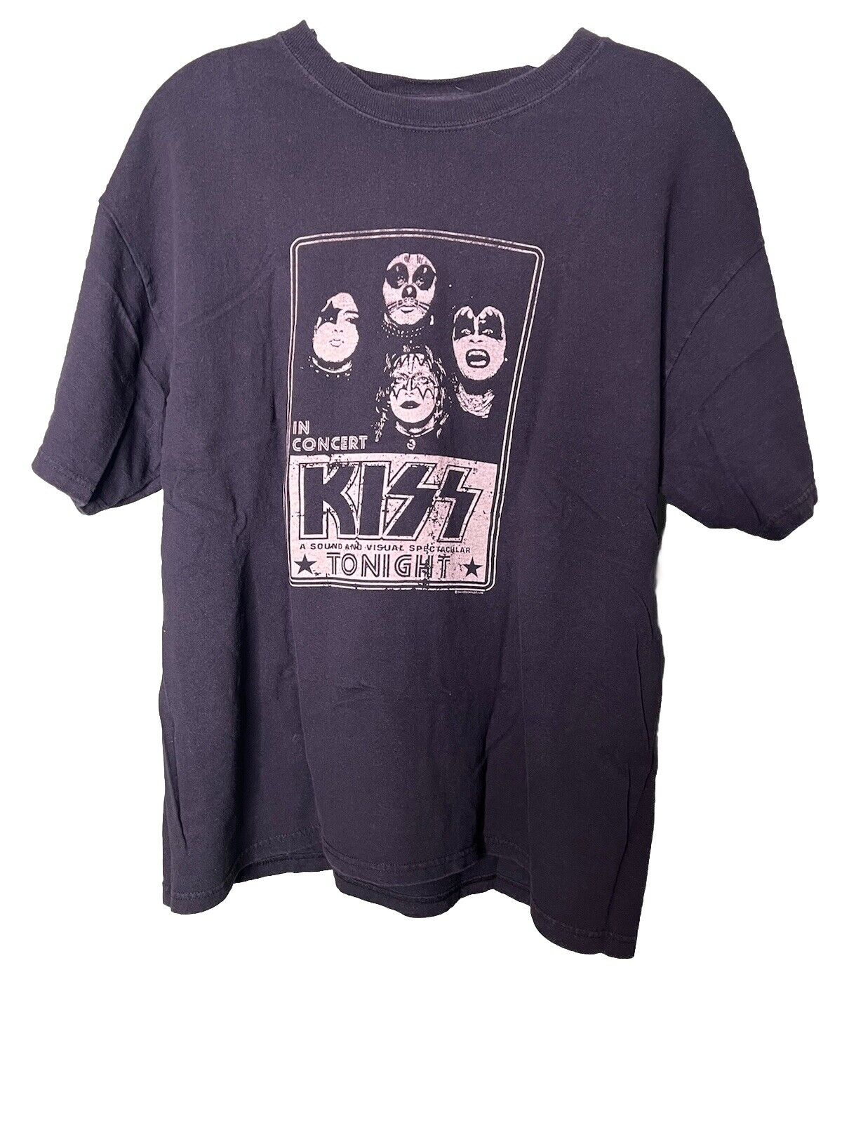 KISS T-shirt Mens Large Rock and Roll All Nite Music Band Kiss Tee T Shirt