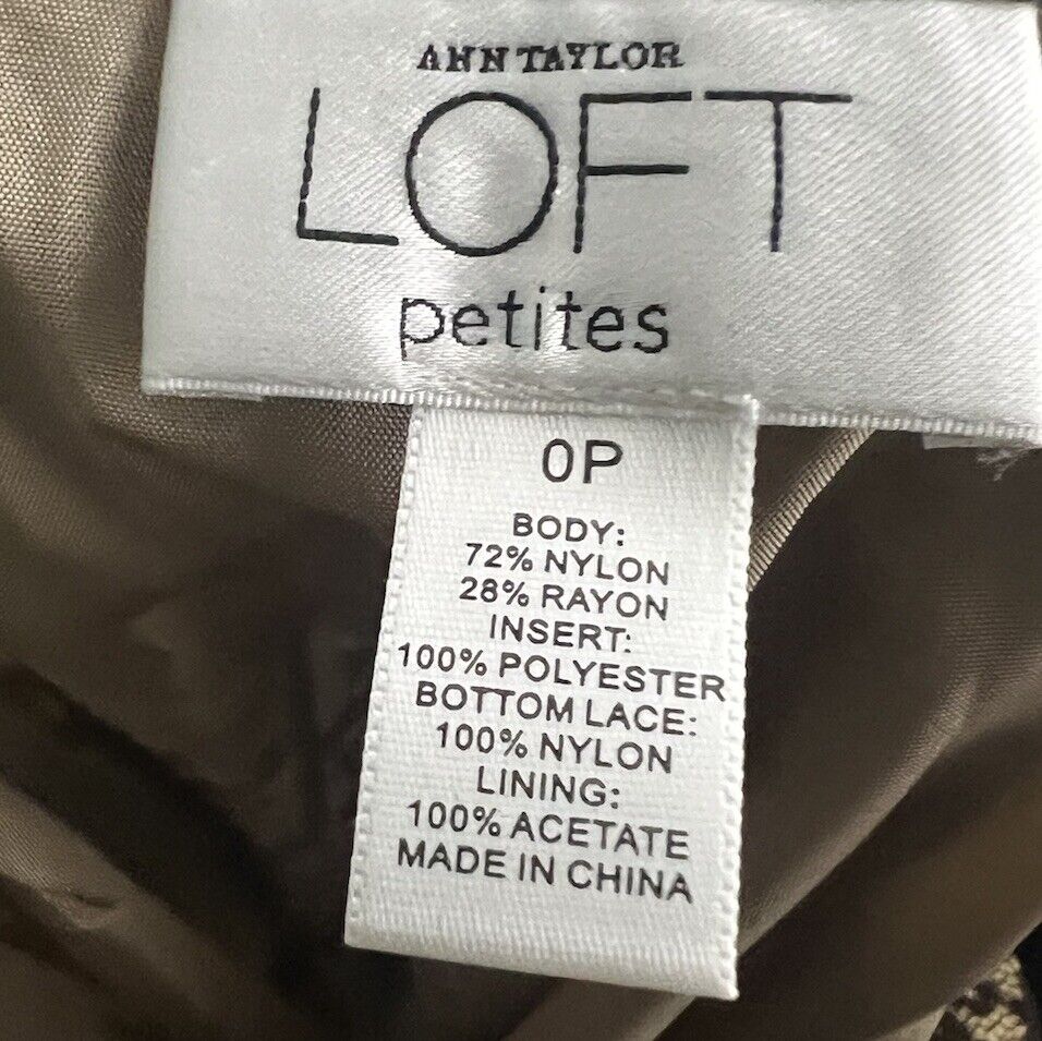 Ann Taylor Loft A-Line Below Knee Skirt Size OP