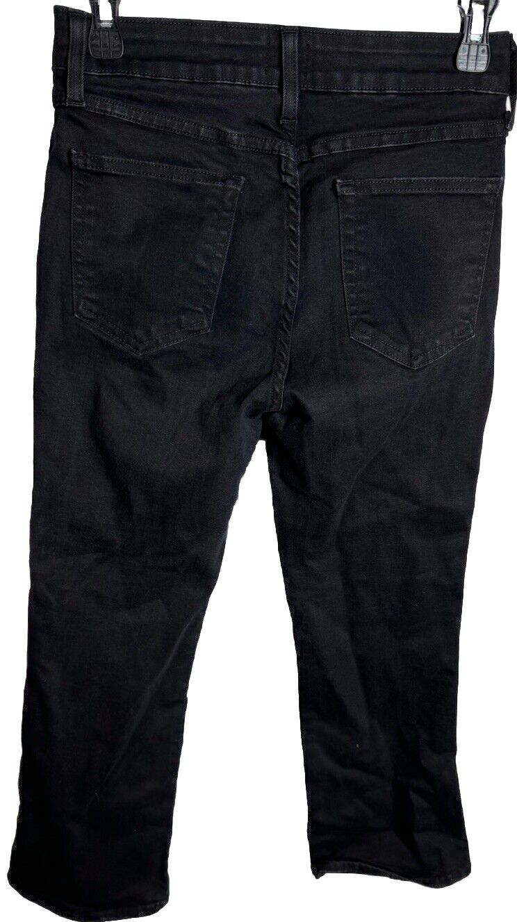 Just Black Low Rise Distressed Women’s Skinny Jeans Raw Hem Black Size 27