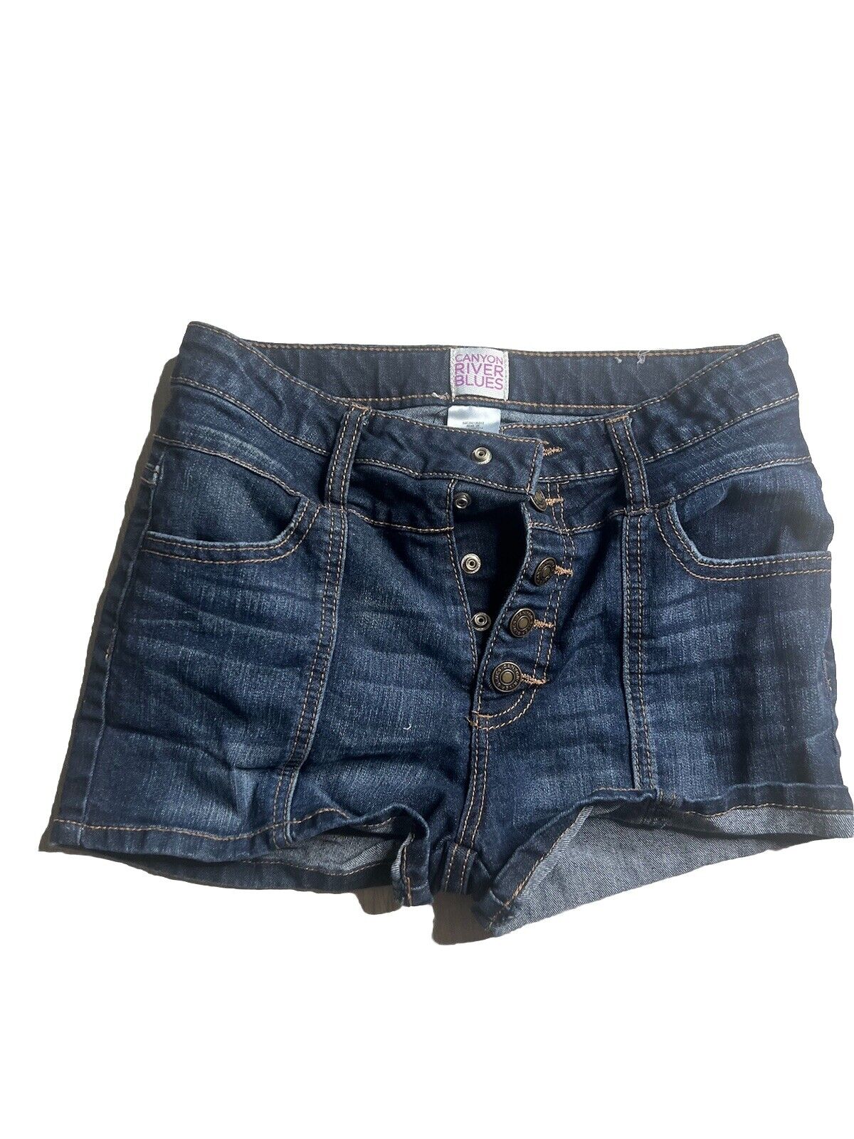 Canyon River Blues Cut Off Jean Shorts Women's Size 14 Dark Blue Wash