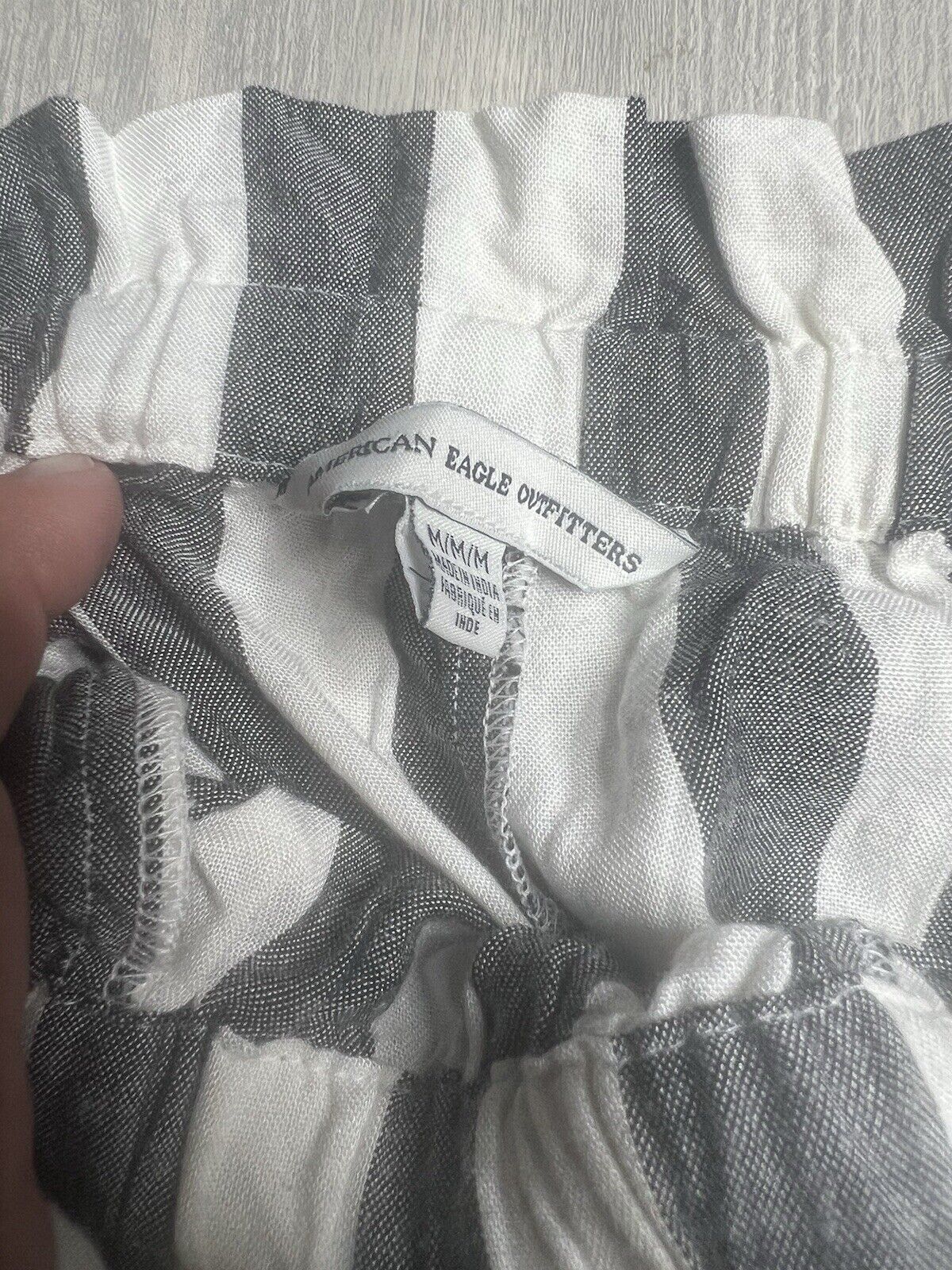 AMERICAN EAGLE Womens' Striped Elastic Pant Pants Size Medium