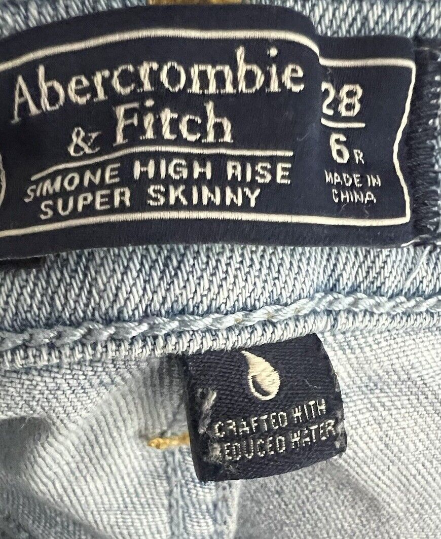 Abercrombie & Fitch Simone High Rise Super Skinny Jeans Women's Size 28/6
