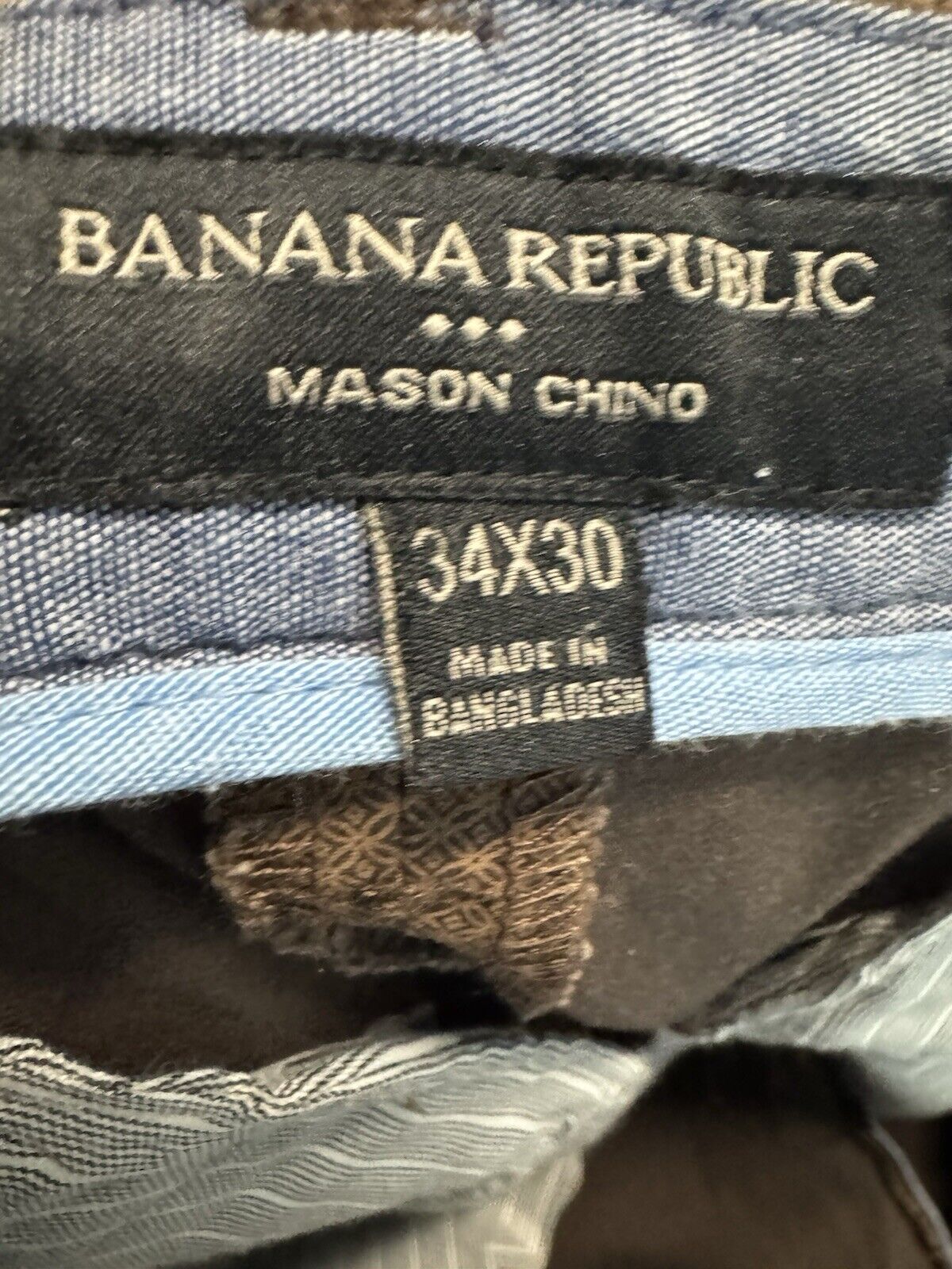 Banana Republic Kentfield Pants Mens 34 x 30 Flat Front Chinos