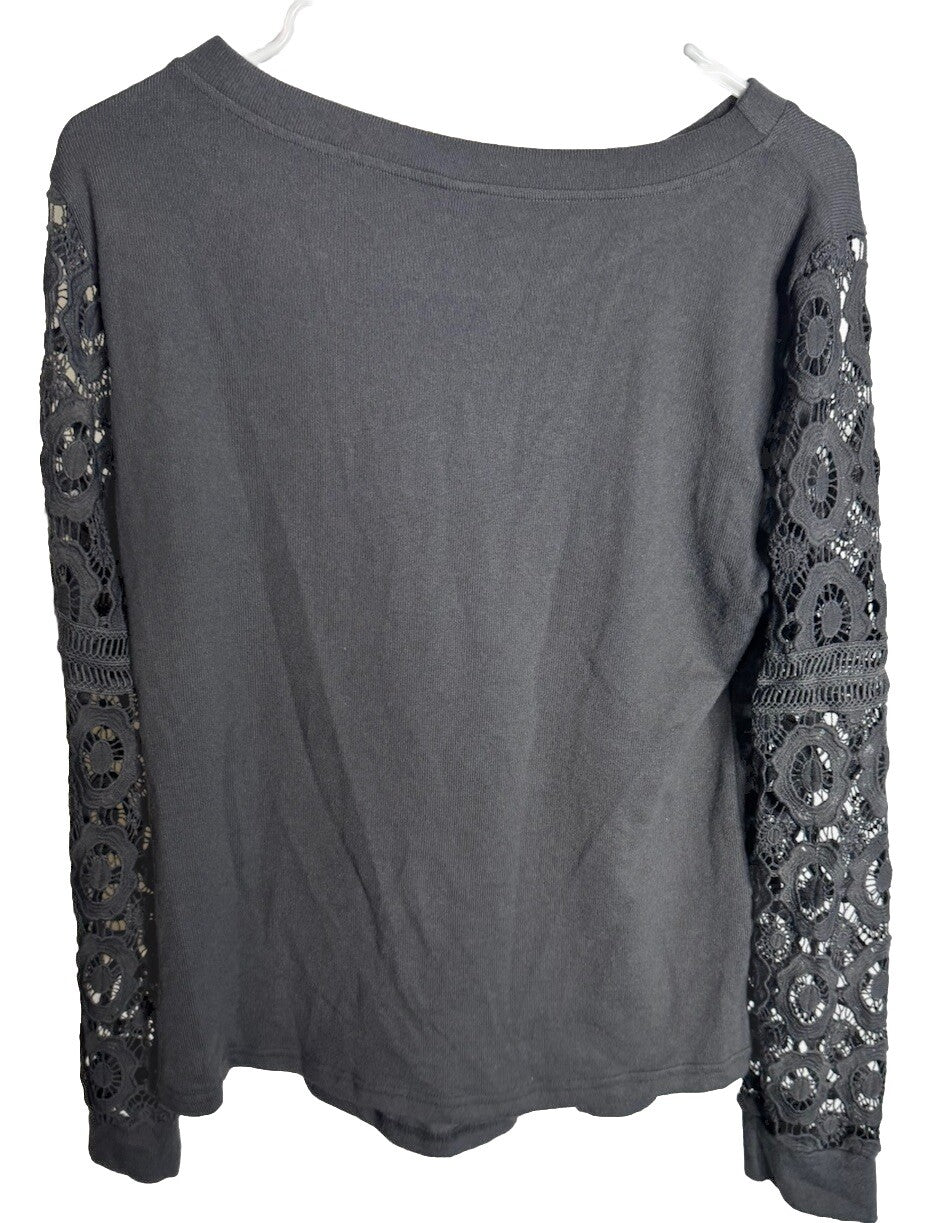 Tickled Teal Womens Long Sleeve Shirt Size Large