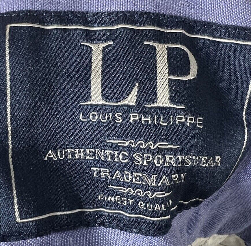 Louis Philippe Mens Button Shirt Size 40 Cotton Long Sleeve Collar