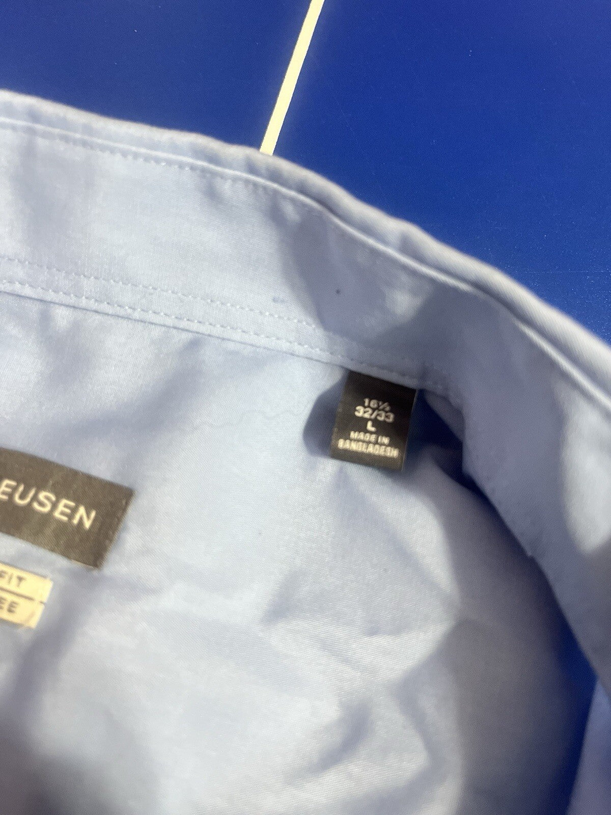 Van Heusen Men 16-1/2, LargeLong-sleeved Buttons Regular Fit Stretch Dress Shirt