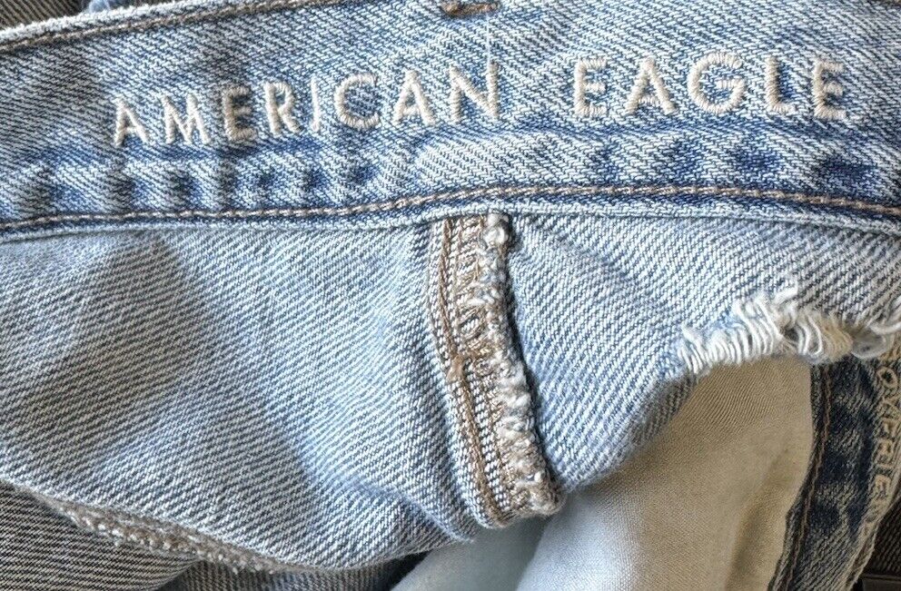 American Eagle Outfitters Women's Next Level Stretch Distressed Denim Shorts 4