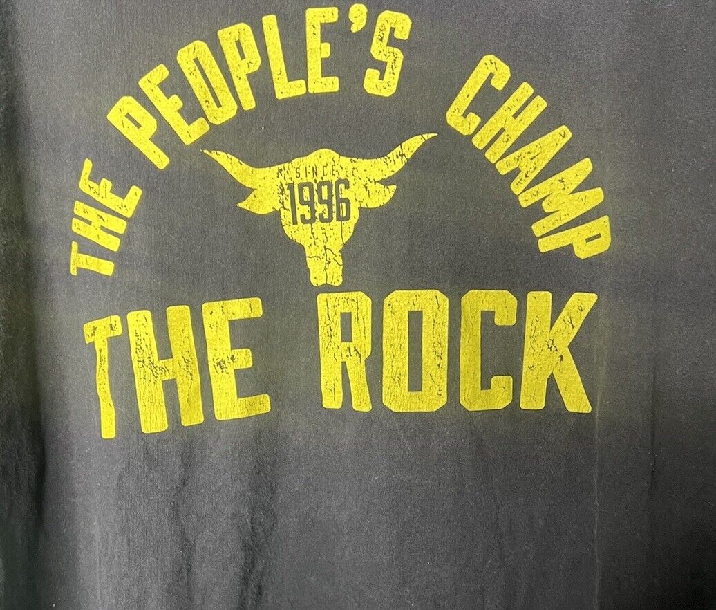 WWE The Rock The Peoples Champ Double Sided T Shirt 20 Years Wrestling Size 2XL