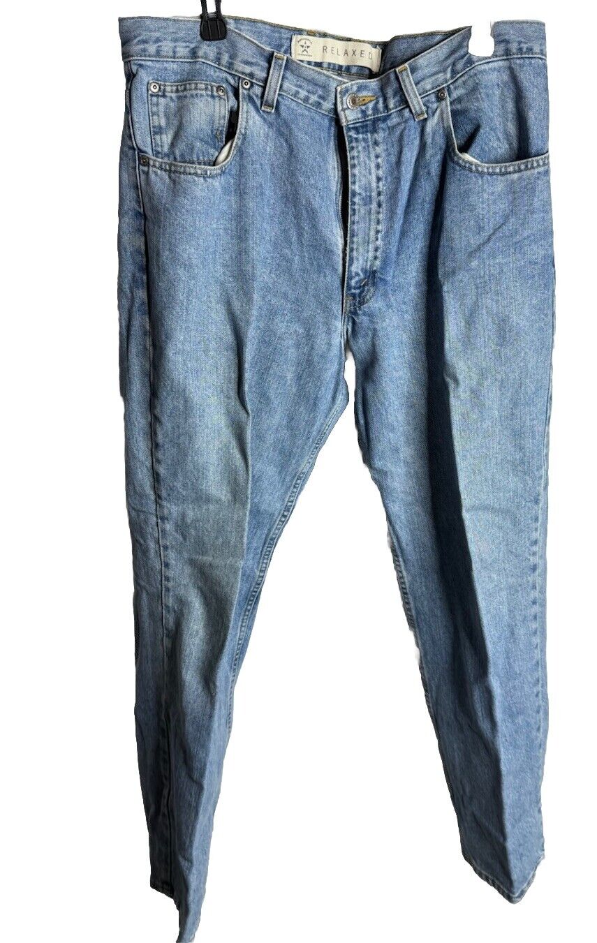 Arizona Bootcut Jeans Men's 36x32 Blue Pants Denim