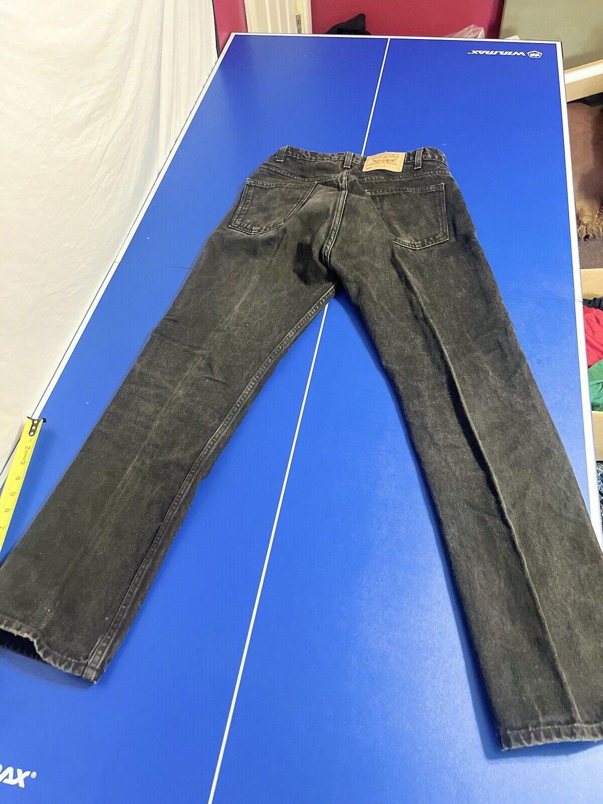 Levis 505 Regular Fit Jeans Mens Size 32x30 Faded Black Denim