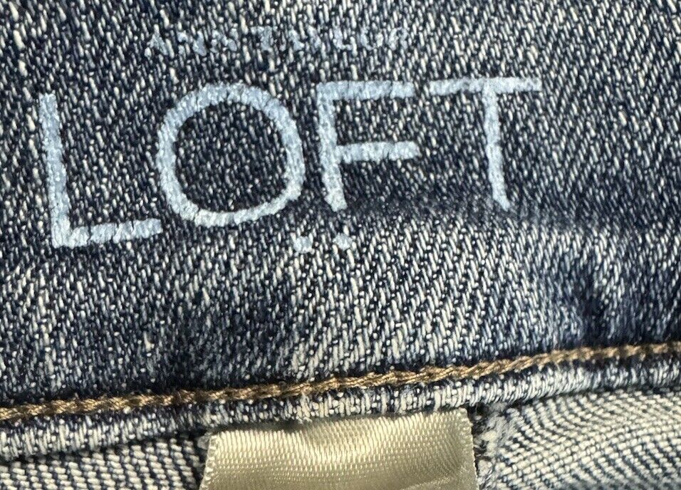 Ann Taylor Loft Womens Jeans High Rise Skinny Ankle Mid Wash Denim Size 2