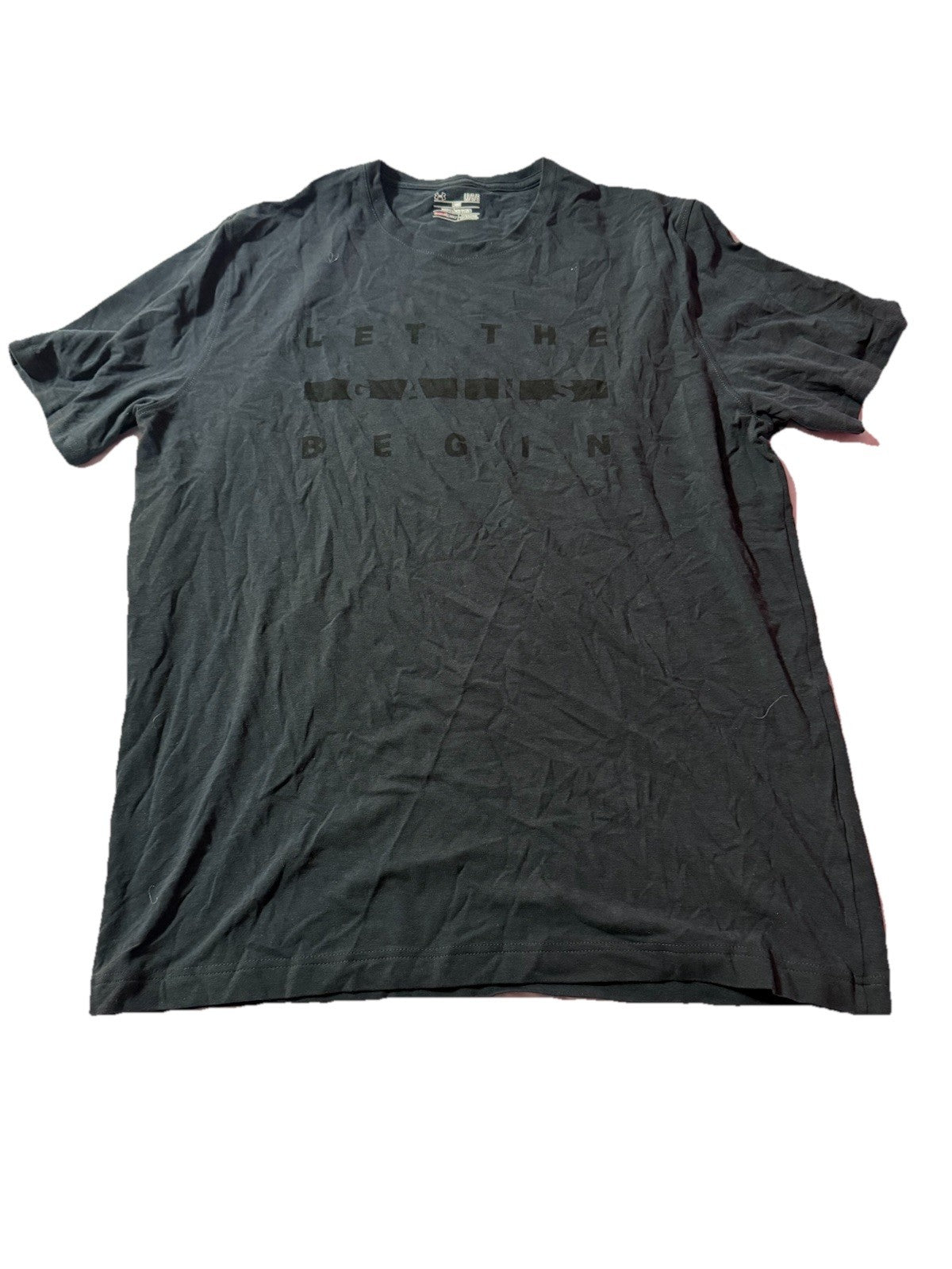 Under Armour Men T Shirt Let The Gains Begin Size L