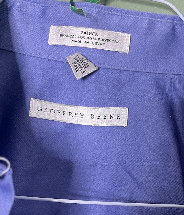 Geoffrey Beene Men's Button Down Shirt Fitted Size 15 32/33