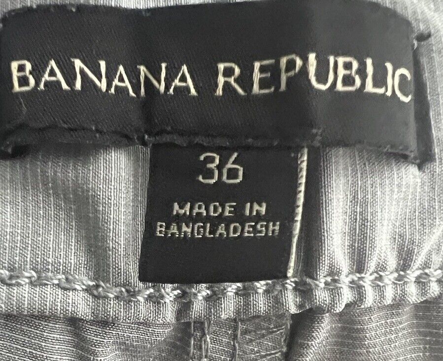 Banana Republic Shorts Mens 36 Gray Chino Flat Front