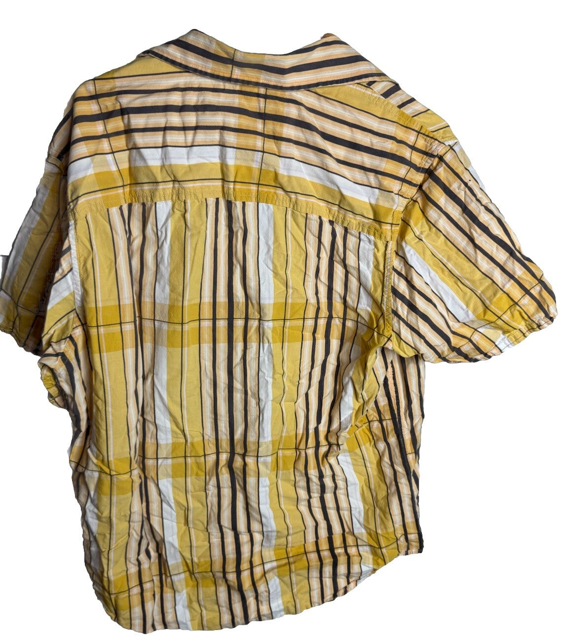 Timberland Men’s Button Down Shirt Blue Plaid medium