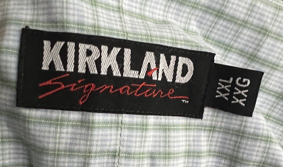 Kirkland Signature Short Sleeve Button Down Non-Iron Mens 2XL Dress Shirt