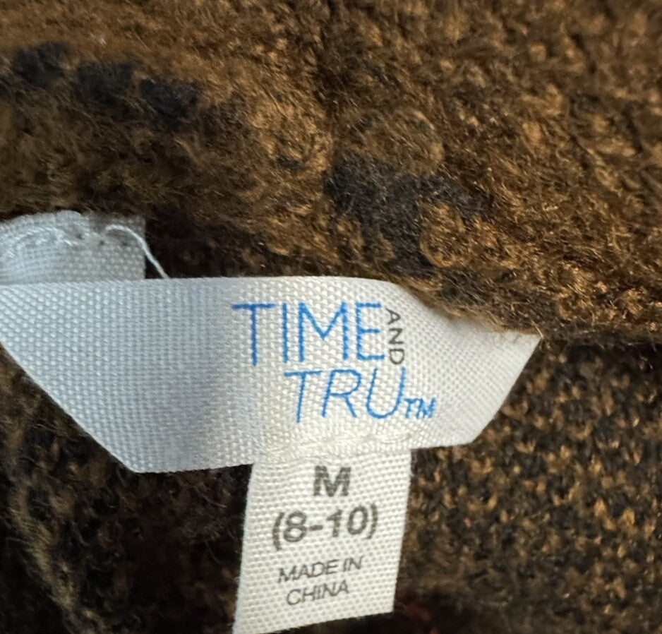 Time and Tru Coat Women Wool Funnel Neck Size MEDIUM 8/10