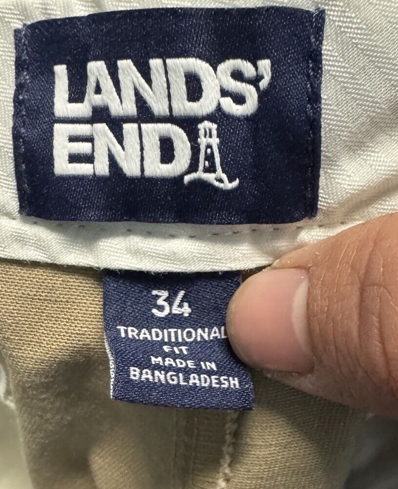 Lands' End Traditional Fit Pants Men's Size 34