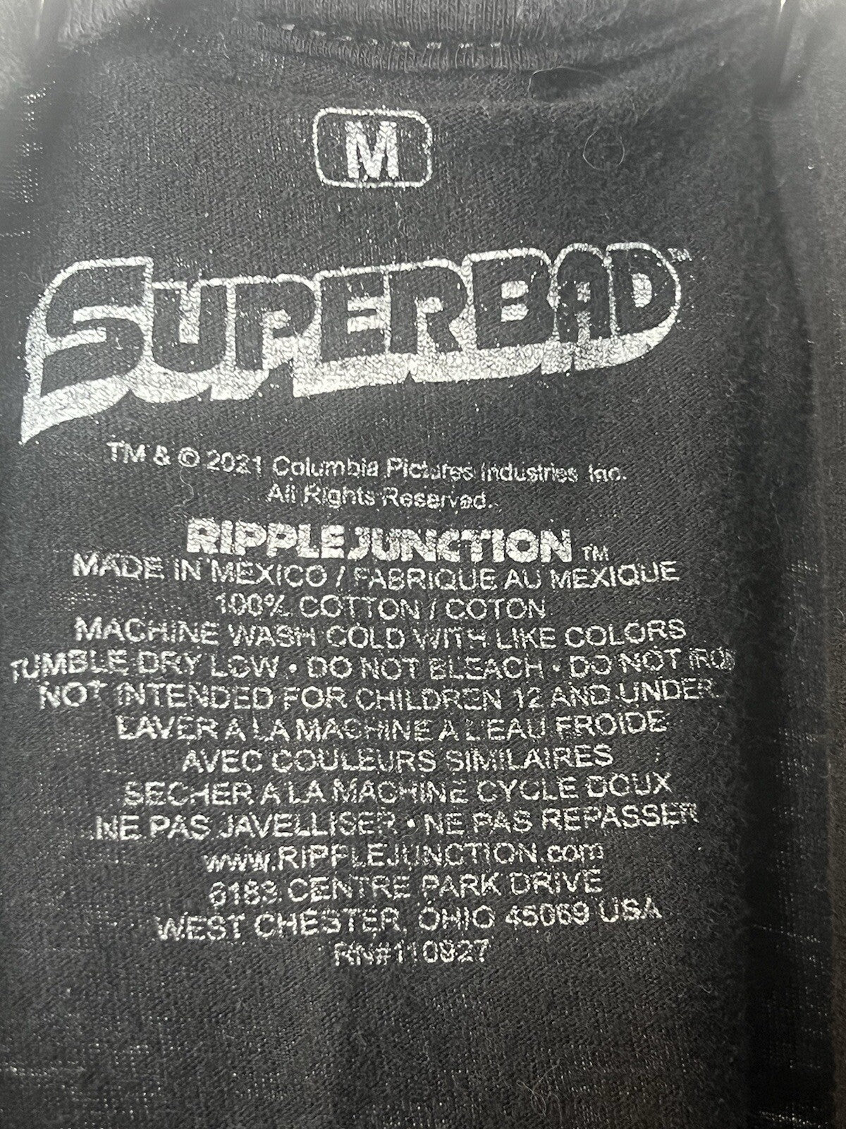 Superbad McLovin Shirt Size M Short Sleeve Crew Neck Casual Adults Movie Tee
