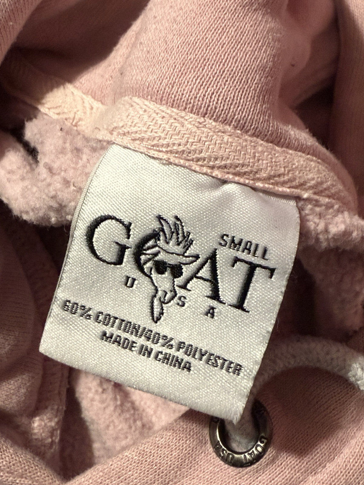 Maybe Unisex ? GOAT Pullover Pink Hoodie Size Small