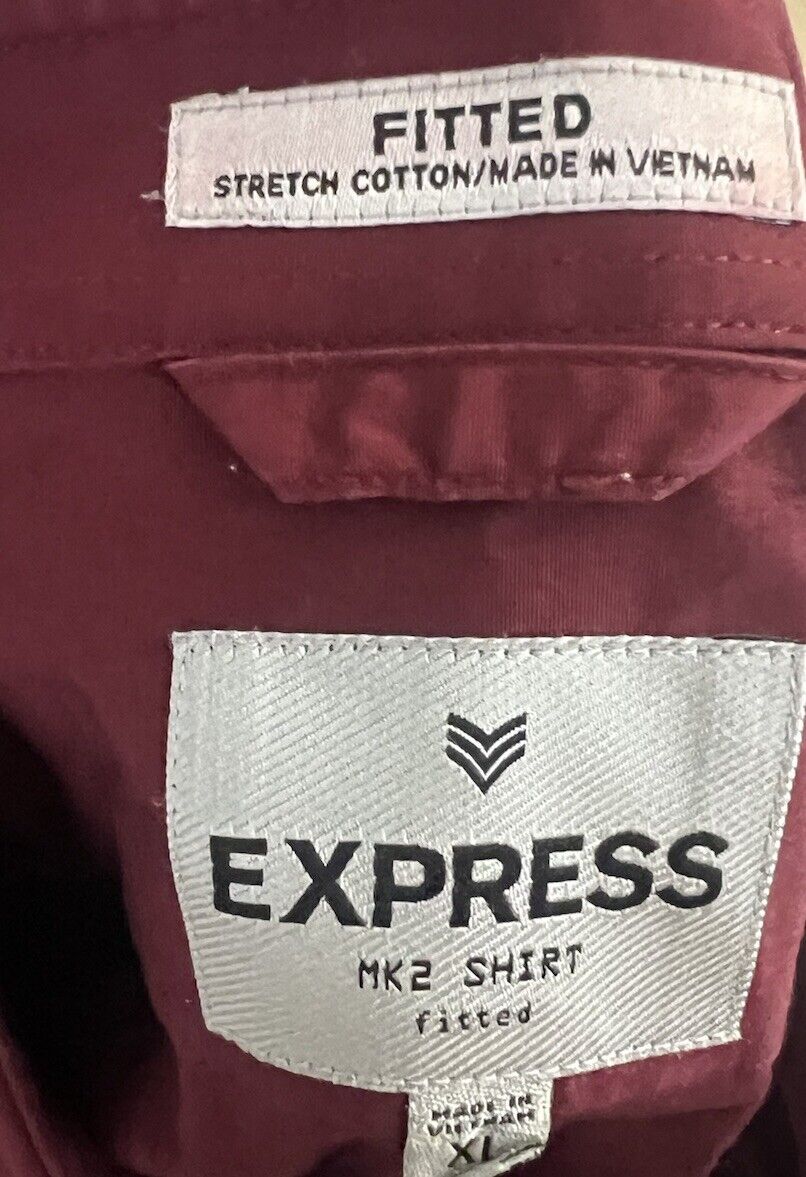 Express Mens Long Sleeve Button Down Shirt Size XL