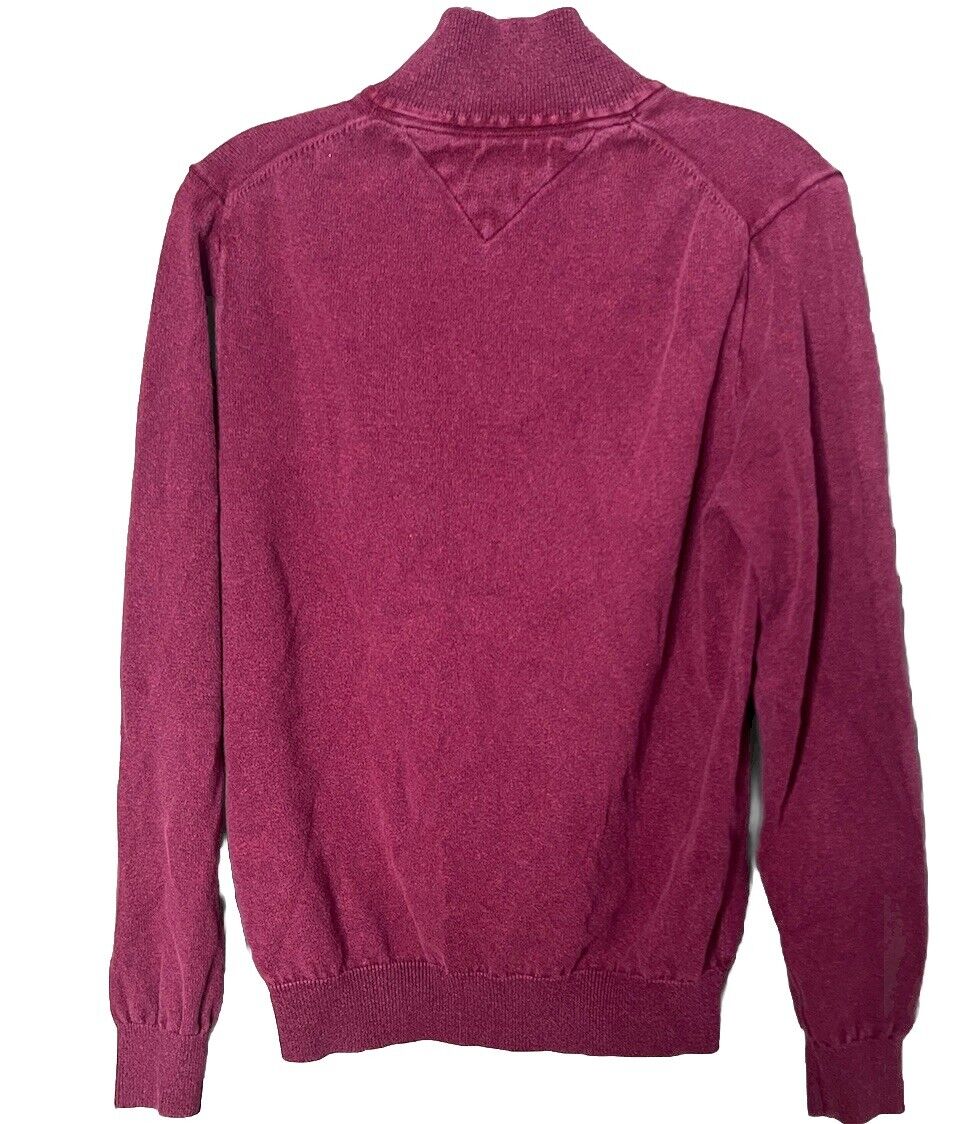 Mens Tommy Hilfiger Mock Neck 1/4 Zip Long Sleeve Pullover Shirt Medium