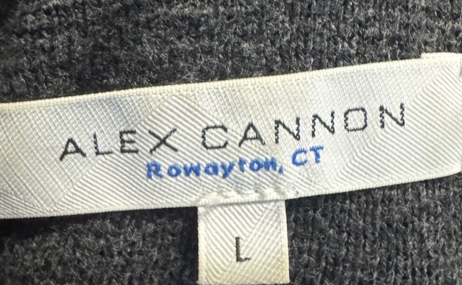Alex Cannon 1/4 Zip Pullover Mens L Mock Neck Sweater