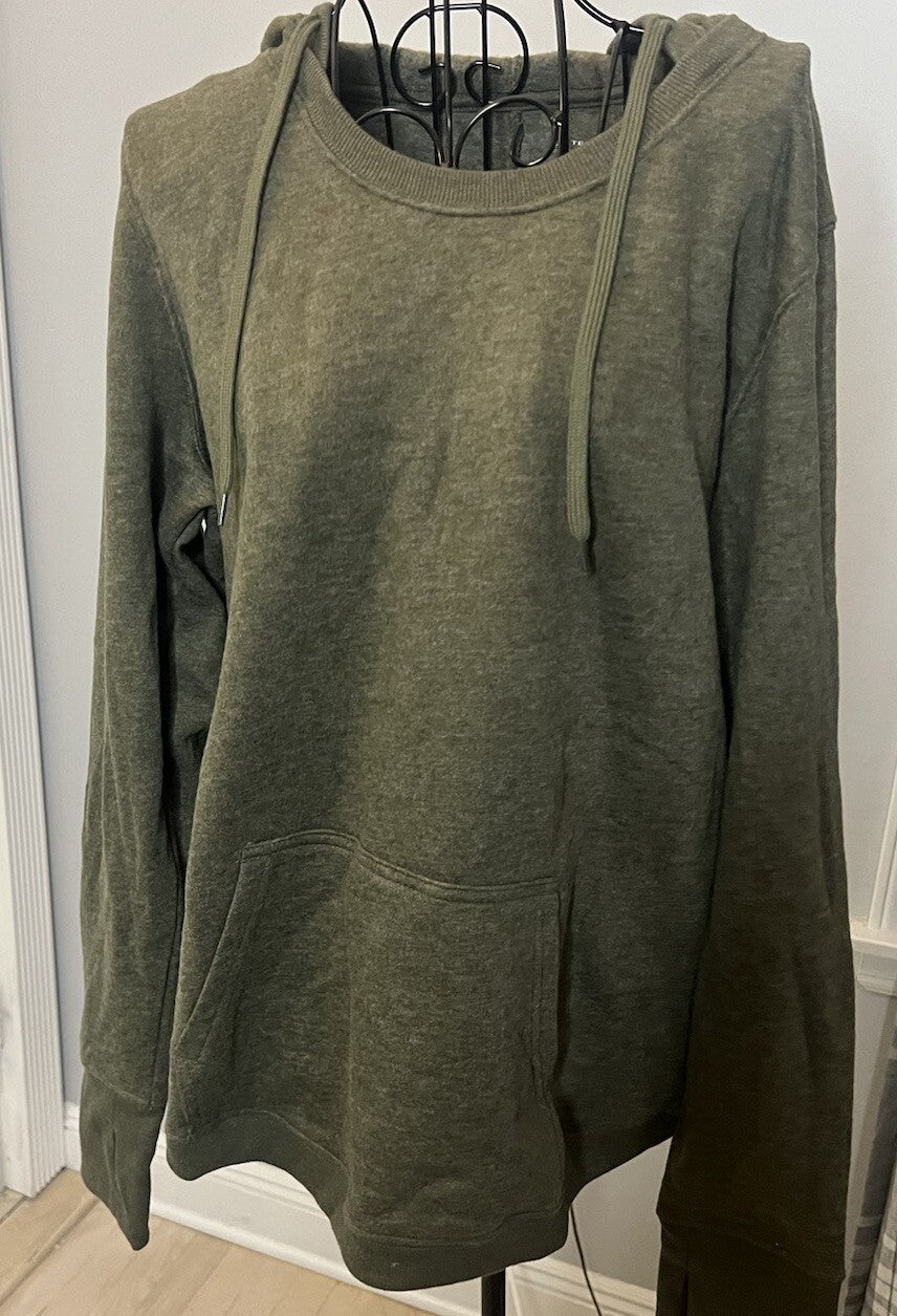 Tek Gear Warm Tek Medium Pullover Hoodie Green Long Sleeve Pocket